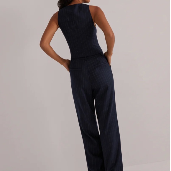 Favorite Daughter Favorite Pant Navy Pinstripe - Picture 3 of 11